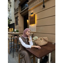 Ahel Tasarım Chester Yelekli Ipli Takım