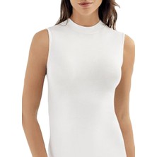 Şahinler Kadın Likralı Kolsuz Yarım Balıkçı Yaka Atlet