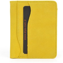Ziya, Unisex Hakiki Deri Kartlık 1539852Z02 Sarı