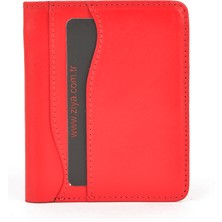 Ziya, Unisex Hakiki Deri Kartlık 1539852Z02 Kırmızı