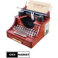 ORH MARKET Nostaljik Tasarım Hareketli Daktilo Şekilli Hediyelik Müzik Kutusu – Dekoratif ve Şık