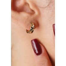 Fiyonk Kuyumculuk 14 Ayar Altın Mini Başak Küpe