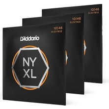 D'addario NYXL1046-3P Elektro Gitar Tel Seti 3 Lü Paket Regular Light