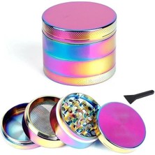 50 mm 4 Katmanlı Mıknatıslı Çinko Alaşım Herbal Grinder Baharat Bitki Ot Tütün Öğütücü
