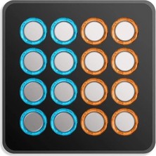 Midi Fighter Spectra (Black Silver Limited Edition) | 16 Arcade Knobs Parmakla Davul