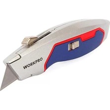 WP213011 Ağır Hizmet Alüminyum Gövde Geri Çekilebilir Rötuş Maket Bıçağı + 3 Adet Yedek