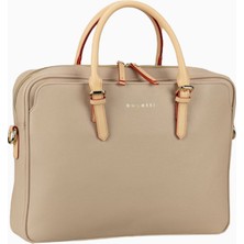 Bugatti Ella Evrak Çantası, Sentetik Deri, Bej, Bölmeli, Ofis ve Dizüstü Bilgisayar Için