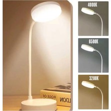 Neo Vista Şarjlı Dokunmatik 3 Kademe 20 LED Çalışma Okuma Işığı Flexible Berlin Masa Lambası Beyaz
