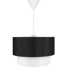 Pasta Tekli Sarkıt Avize Siyah PAV72