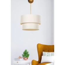 Avize Sarkıt Kumaş Modern Pasta Model Krem PAV65