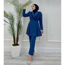 Indigo Otriş Detay Kuşaklı Alt Üst Takım
