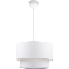 Beyaz Pasta Avize Kumaş Iki Katlı Sarkıt PAV39