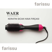 Waer WA- 4118 Saç Şekillendirici Fön Tarağı | Düzleştirici & Kurutucu | 3’ü 1 Arada Profesyonel