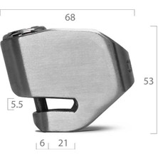 CRANNS ZERO6 Disk Kilidi Motosiklet Bisiklet Scooter 6mm Pim Kalınlık Hatırlatma Kablolu Evrensel
