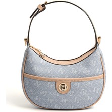 Silver Polo  Kadın Omuz Çantası 1194-46976 Sılver Polo Bayan Çantası M178 Mavi-Mat Ten