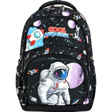 Astronot Uzay 2 Üçlü Erkek Çocuk Ilkokul Okul Çantası Seti (Çanta + Termal Beslenme Çantası +Kalemlik)