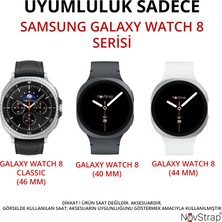 Novstrap Samsung Galaxy Watch 8 40MM 44MM Classic 46MM ile Uyumlu Kordon Lansman Silikon Kayış
