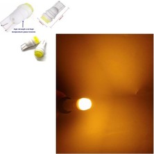 ( 4 x Adet)  1 Set T10 LED Dipsiz Ampul 12V Porselen&seramik Amber (0°ısınma&porselen Zemin)