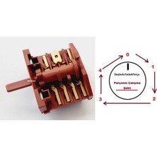 FullYedek Luxell Lx 3575 Börekçi Şalter , Fırın Kademe Anahtarı 4+4 Komutatör 4 Konum + Off