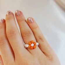 Crystal Atelier Miyuki Boncuk Papatya Yüzük-Papatya Yüzük-Miyuki Yüzük-Minimal Papatya Yüzük-Boncuk Yüzük-Bayan Papatya Yüzük-Çiçek Yüzük-Kadın Yüzük-Ip Yüzük