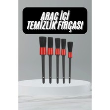 5 Adet Oto Detaylı Temizleyici Araç Içi Temizlik Fırça Seti Koltuk Döşeme Kapı Toz Alma Fırçası