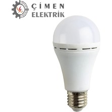 Noas YL95 0711 7W Şarjlı LED Ampul 6400K Beyaz Işık E27 Duy