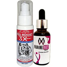 Mucizevi  Bigboost Erkeğe 3xeffect Krem 50 ml + Yanında 1 Şişe Madamewet Bayan Canlandırıcı Içecek
