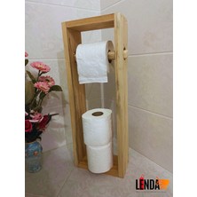 Doğal Desenli Dekoratif Tuvalet Kağıtlığı (Çam Ağacından Üretilmiştir)