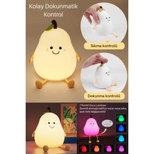 Armut Tasarımlı Gece Lambası Renk Değiştiren USB Şarj Edilebilir 3 Kademeli Işık Ayarı 6 Renkli