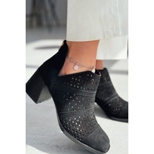 Zayrond Süet Kovboy Yazlık Bot Siyah