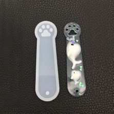 ElHobi Kitap Ayracı Reçine Epoksi Kalıbı - Kedi Patisi-Kod:931