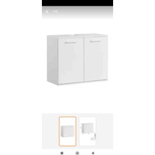 Beyaz Lavabo Dolabı Altı Çok Amaçlı Dolap