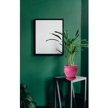 Evdek Tabaklı Klasik Pembe Çömlek Saksı 19X19 cm