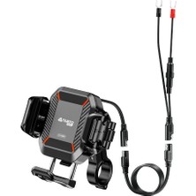 Nukrotech M33 Plus Titreşim Modüllü Telefon Tutucu (Kablosuz+Type C)
