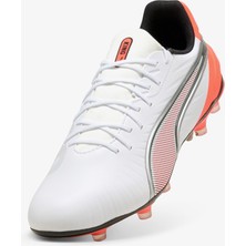 Puma King Match Fg-Ag Erkek Beyaz Çim Saha Kramponu.01