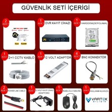 2 Kameralı Set 500 GB HDD Full Hd Gece Görüşlü Güvenlik Kamerası Sistemi-Sabit Ip Gerektirmez-