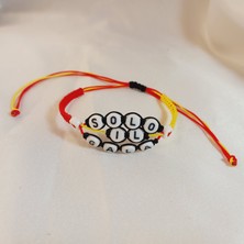 Crystal Atelier Galatasaray Unisex Taraftar Makrome Örgü Bilekliği, Osimhen Solo Il Gala Yazılı Bileklik, Galatasaray Bileklik, Makrome Bileklik, Taraftar Hediyesi, Maç Aksesuarı, Taraftar Bileklik