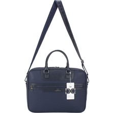 Lacivert Kadın Omuz Çantası, 15,6'' Laptop Bölmeli, Su Geçirmez, Şık ve Hafif