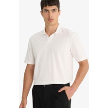 DeFacto Regular Fit Polo Yaka İnce Dokulu Kısa Kollu Tişört F8477AX25AU