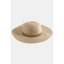 Ahes Shopping Boncuk Örme Hasır Şapka