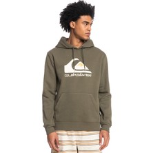Quiksilver Big Logo Hood Erkek Yeşil Sweatshirt