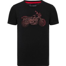 Routefield Tj Erkek Siyah Tişört