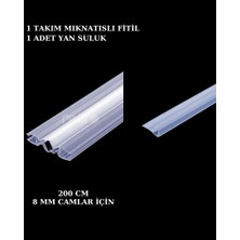 Duşakabin Mıknatıslı Fitil ve Suluk Fitil (F Fitil) 200 cm 8 mm Camlar Için