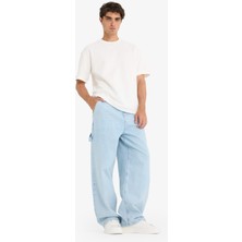 DeFacto %100 Pamuk Skater Fit Geniş Paça Jean Yıkamalı Pantolon F5668AX25AU