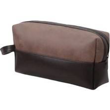 Kahverengi Seyahat ve Bakım Çantası, Erkekler Için Organizer, El ve Tıraş Çantası