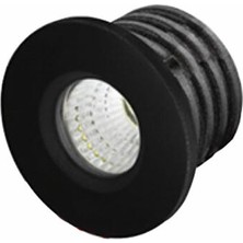 Ack 3W Beyaz LED Yıldız Spot Armatür (Siyah Kasa)