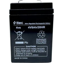 Ttec 4V 8AH Kuru Tip Akü - Ups ve Güvenlik Sistemleri