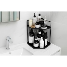 Okay Takı, Makyaj Ve Kozmetik 2 Katlı Masaüstü Raf Çok Amaçlı Servislik - Banyo, Mutfak, Takı, Kozmetik Dekoratif 2 Katlı Raf | Çok Amaçlı Organizer Paslanmaz Çelik & Ahşap Stand