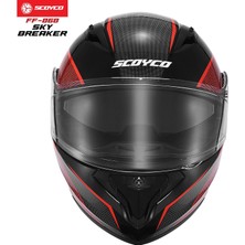 Scoyco FF-868 Çene Açılır Kask Güneş Vizörlü Sky Breaker (S)