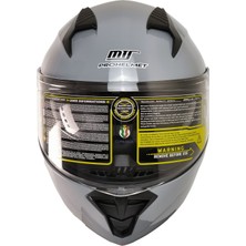 Mts M-966 Çene Açılır Kask Güneş Vizörlü Grey (M)